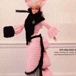 pdf vintage crochet pattern / crochet dress for barbie dolls 11-1 / 2" / fashion collection