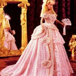 pdf vintage crochet pattern / crochet dress for barbie dolls 11-1 / 2" / fashion collection