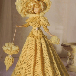 pdf vintage crochet pattern / crochet dress for barbie dolls 11-1 / 2" / fashion collection