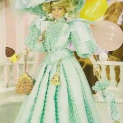 pdf vintage crochet pattern / crochet dress for barbie dolls 11-1 / 2" / fashion collection