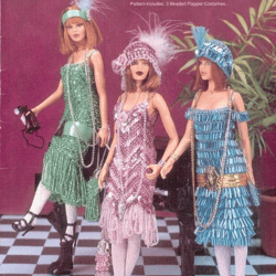 pdf vintage crochet pattern / crochet dress for barbie dolls 11-1 / 2" / fashion collection