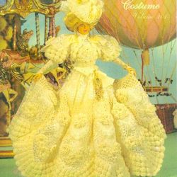 pdf vintage crochet pattern / crochet dress for barbie dolls 11-1 / 2" / fashion collection