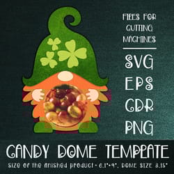 gnome candy dome | patrick's day paper craft template