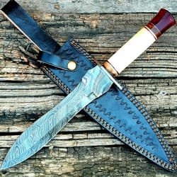 dagger knife custom handmade damascus steel for hunting