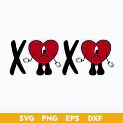 bad bunny xoxo svg, bad bunny svg, un verano sin ti valentine svg, valentine svg