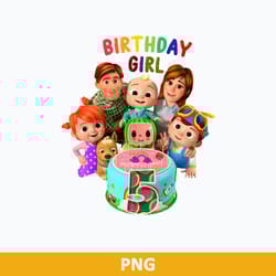 cocomelon 5th birthday girl png, cocomelon birthday family png, cocomelon png
