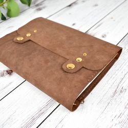 ring binder journal refillable a5, genuine leather binder, a5 planner binder, 6 ring binder a5, leather journal