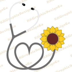 stethoscope sunflower svg stethoscope svg nurse life svg nurse svg nursing school svg nursing svg stethoscope png