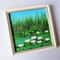 Landscape-acrylic-painting-in-style-impasto-white-water-lilies-framed-art