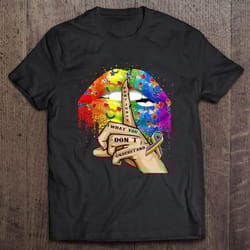 don't judge what you don't understand lgbt pride lips unisex t-shirt