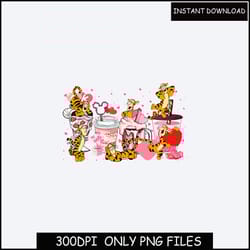 tigger valentine png, happy valentine's day png, latte drink png, drink and food valentine png, valentine coffee png