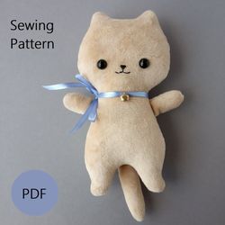 Cat Plush Pattern - Easy Sewing Project