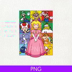 retro super mario princess peach png, princess peach png, super mario birthday png, birthday gift for girls, mario games