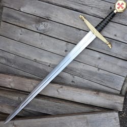 templar knights battle ready sword - hand-forged 1095 steel