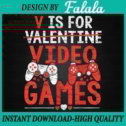 v is for video games, valentine's day png, video game png valentine's day png, digital download