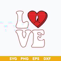 love heart bunny svg, un san valentine sin ti svg, bad bunny valentine day svg
