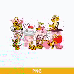 tigger valentine coffee png, tigger valentine png, disney valentine coffee png