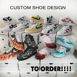 man custom shoes air force 1 luxury sexy gift white black sneakers casual shoe personalized gift customization BBC1 AF1
