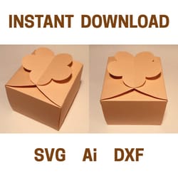 flower box template, romantic box, romantic gift box