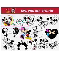 mickey mouse valentines day svg, minnie mouse valentines day svg, mickey love svg, mickey heart svg, disney valentine