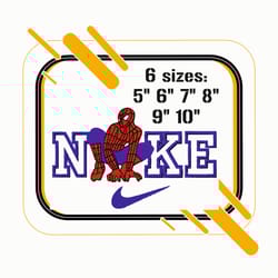 nike embroidery design and spiderman type 2