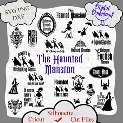 haunted mansion bundle, halloween svg, haunted mansion svg, haunted mansion clip art, foolish mortals vector, haunted