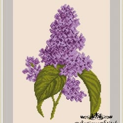 lilac berlin woolwork bouquet 53 vintage cross stitch pattern pdf