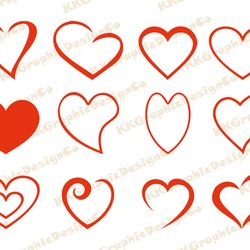 Heart bundle svg Heart outline svg Sketch heart svg Doodle heart svg Open heart svg Simple heart svg Heart svg bundle