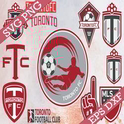 bundle 12 styles mls toronto fc soccer team svg, toronto fc svg, mls teams svg, mls svg, png, dxf, eps, instant download