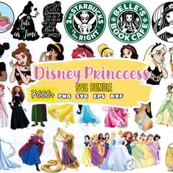 princess svg bundle layered cricut files, encanto, frozen, moana, ariel, elsa, stitch, toy story, tangled, pooh png file