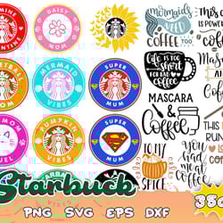 350 starbucks svg bundle,starbucks wrap svg, starbucks bundle wrap svg, starbucks svg files for cricut & silhouette