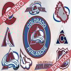 bundle 10 files colorado avalanche hockey team svg, colorado avalanche svg, nhl svg, nhl svg, png, dxf, eps, instant dow