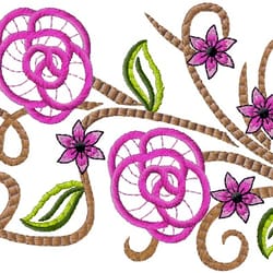 beautiful rose embroidery design.