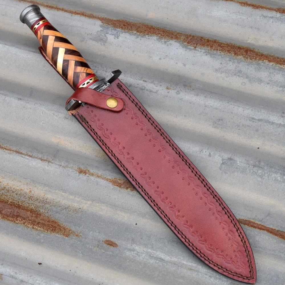 Basket Weaver Damascus Steel Dagger for sale.jpg
