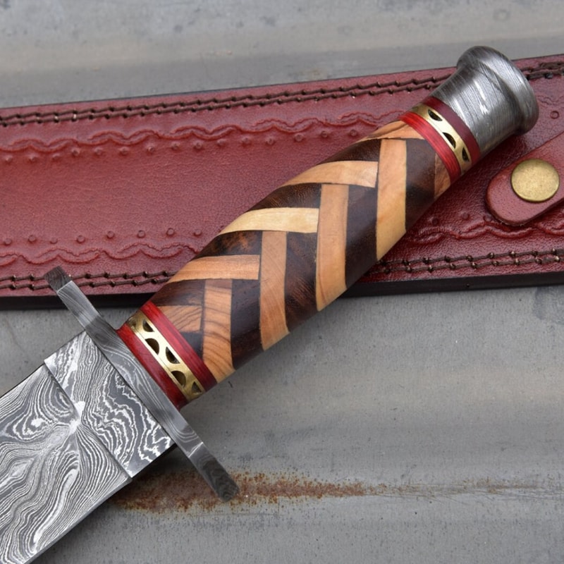 Basket Weaver Damascus Steel Dagger in usa.jpg