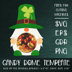 patricks day gnome | candy dome template