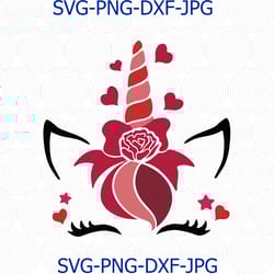 valentines unicorn svg, valentine's day svg, unicorn svg, love svg, unicorn cutfiles, dxf, png, printable valentines day
