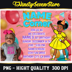 editable birthday invitation gracie's corner customized, gracie's corner png, gracie's corner birthday, gracie's corner