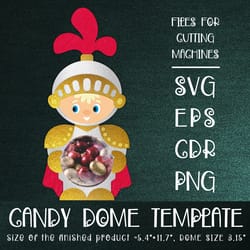 knight candy dome | paper craft template