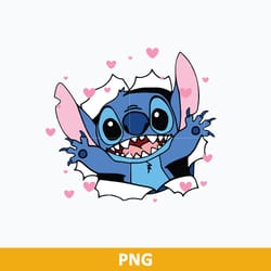stitch cute valentine clipart png, stitch png, disney valentine png digital file