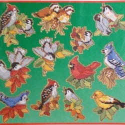 forest birds ornaments vintage cross stitch pattern pdf christmas designs embroidery