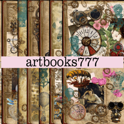 steampunk-10, scrapbooking, ephemera, junk journal, digital paper