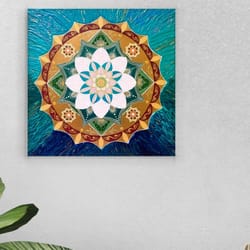 ethnic mandala painting indian style wall art symbolic spiritual decor