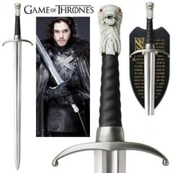 valyrian steel game of thrones long claw king jon snow's sword. replica sword handmade