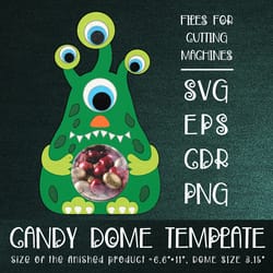 four eyed monster | candy dome template