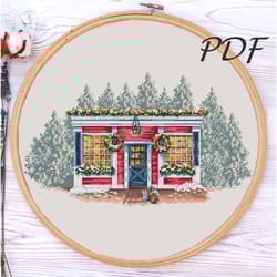 cross stitch pattern cozy shop cross stitch design for embroidery pdf