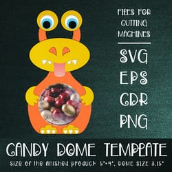 yellow monster | candy dome template