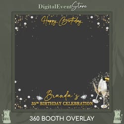360 overlay birthday photobooth overlay birthday videobooth template custom 360 slomo bday overlay diamonds bday overlay