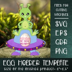 ufo chocolate egg holder template svg