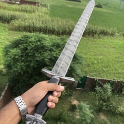 medieval norman viking sword | handmade damascus steel blade